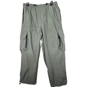 OPS Cargo Pants Men L Green‎ Nylon All Terra Activewear Zip Pockets Hiking Trail